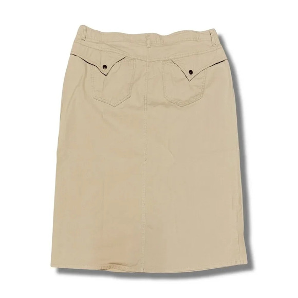 Original Threads Women's Beige Midi Skirt Size 20 with Pockets - Picture 2 of 6